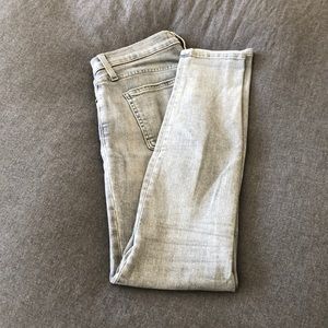Current Elliot Grey Skinny Splatter jeans